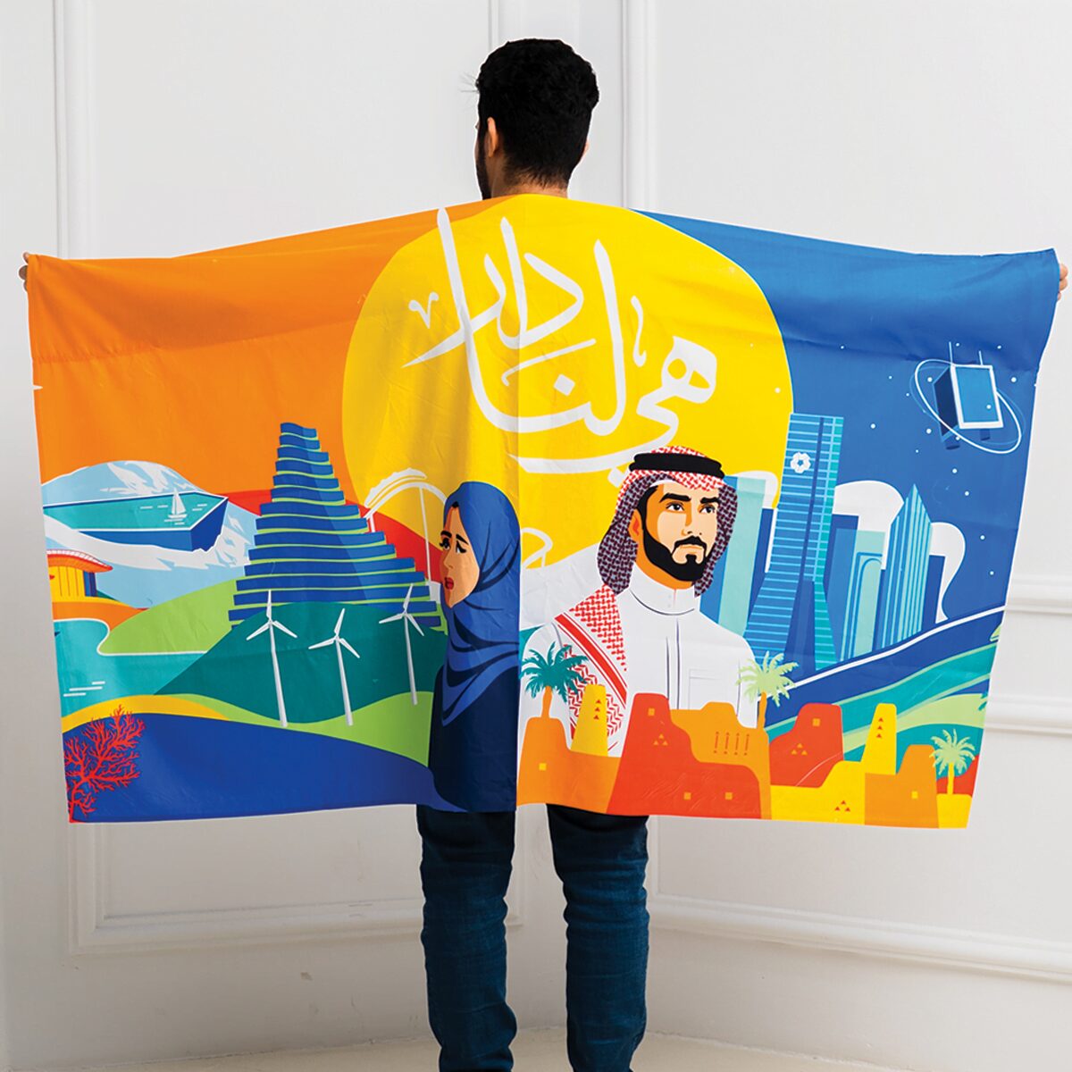 علم طائر لليوم الوطني