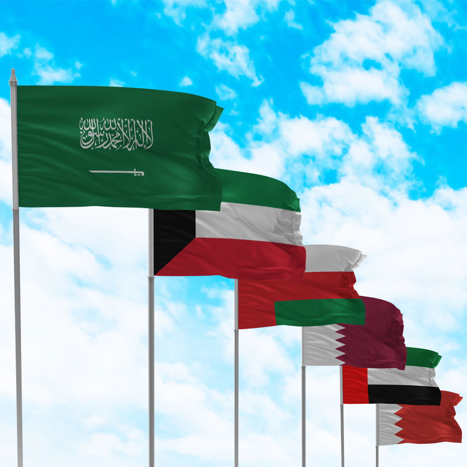 أعلام دول الخليج للأماكن الخارجية